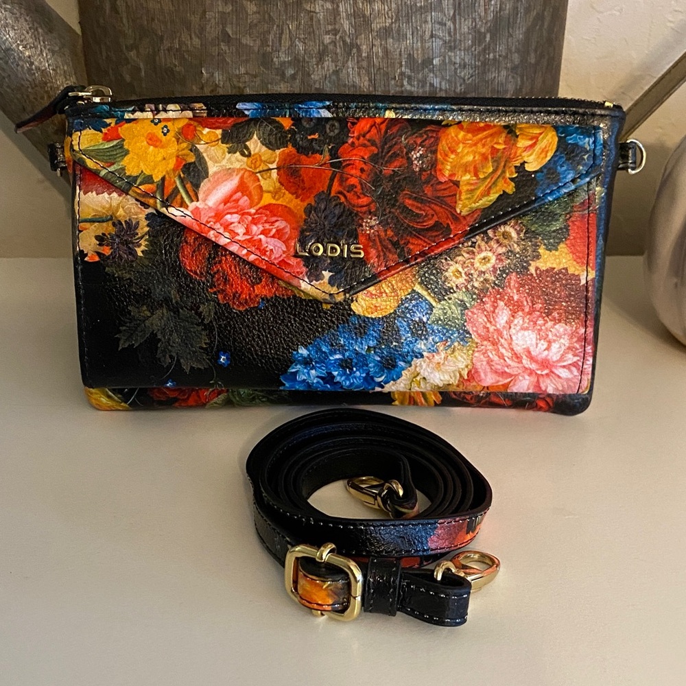 Lodis RFID convertible phone and cards leather crossbody